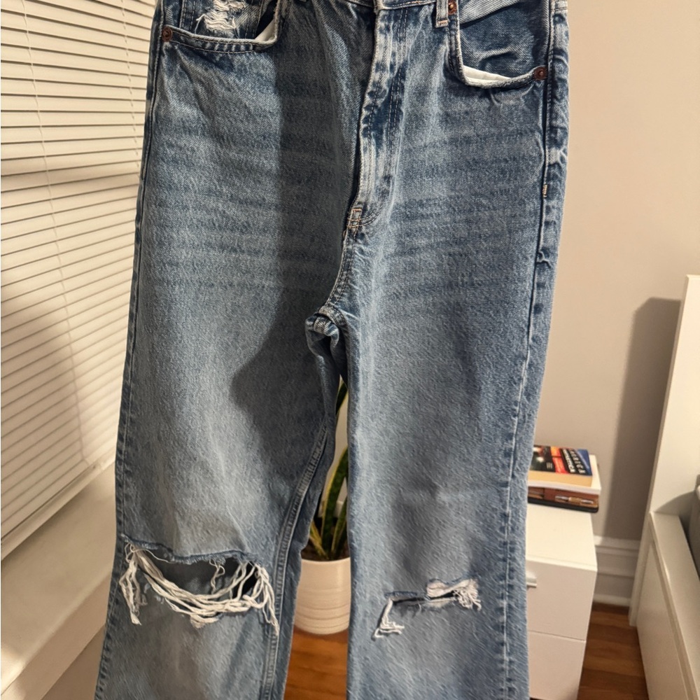 Zara Men's Relaxed Light Blue Jeans